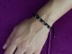 Bratara bile aur 14 k, black tourmaline si snur matase CBB 1029