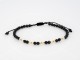 Bratara bile aur 14 k, black tourmaline si snur matase CBB 1029