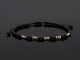 Bratara bile aur 14 k, black tourmaline si snur matase CBB 1029