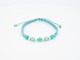 Bratara aur 14 k, amazonite si snur matase impletit CBB 1006