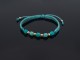 Bratara aur 14 k, amazonite si snur matase impletit CBB 1006