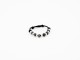 Inel bile aur 14 K, hematite si snur matase CBI 07