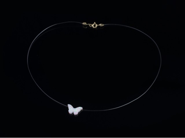 Choker aur 14 k si fluturas opal CBL 116