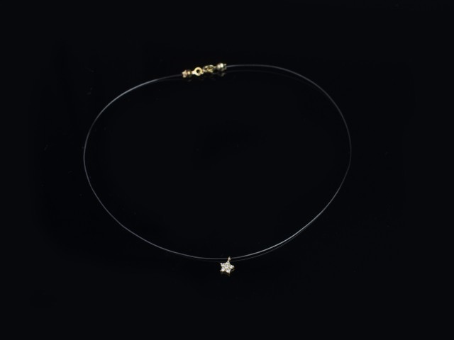 Choker silicon, steluta cu pietre aur 14 k  CBL 112