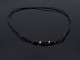 Lant bile aur 14K,black tourmaline si snur matase  CBL 135