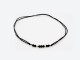 Lant bile aur 14K,black tourmaline si snur matase  CBL 135